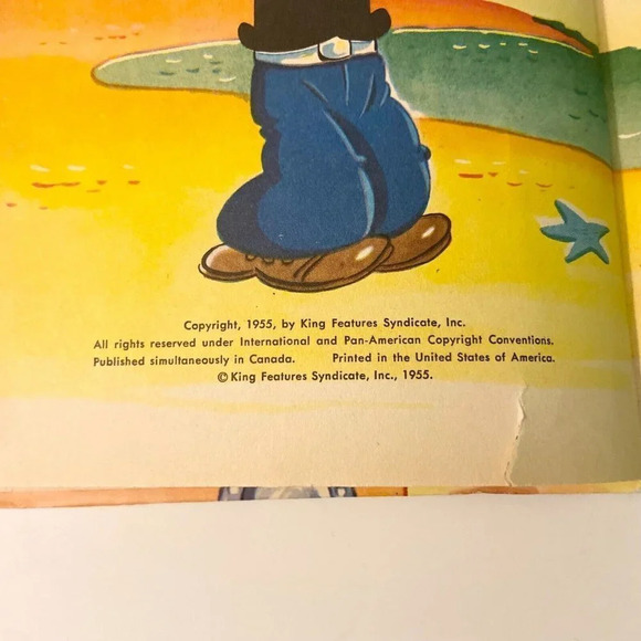 Vintage Lot of 5 Wonder Books Popeye Black Beauty  Peter Cottontail Dinosaur - Picture 6 of 16